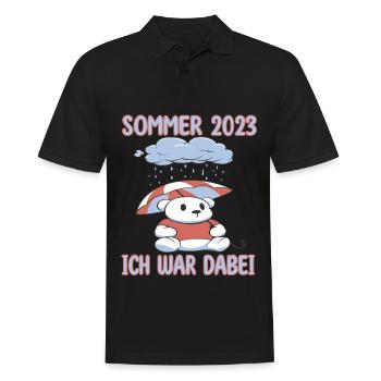 Sommer 2023 Ich war dabei - Regen Sommer - Männer Poloshirt - Schwarz - Vorne - Kai (181cm)