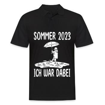 Sommer 2023 Ich war dabei - Regentanz Sommer - Männer Poloshirt - Schwarz - Vorne - Kai (181cm)