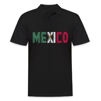 Mexique Mexique Drapeau mexicain - Polo Homme - noir - Devant - Kai (181cm)