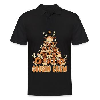 Cousin Crew renne sapin de Noël - Polo Homme - noir - Devant - Kai (181cm)