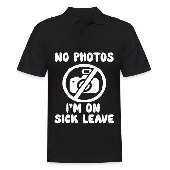 No Photos Im on sick leave - Krank Blaumachen - Men's Polo Shirt - black - Front - Kai (181cm)
