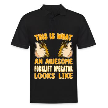 This is what an awesome forklift operator - Männer Poloshirt - Schwarz - Vorne - Kai (181cm)