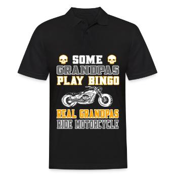Some Grandpas play Bingo real ride motorcycles - Männer Poloshirt - Schwarz - Vorne - Kai (181cm)