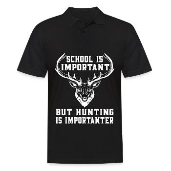 Hunting is importanter - Hunting Hunter Hunting - Men's Polo Shirt - black - Front - Kai (181cm)