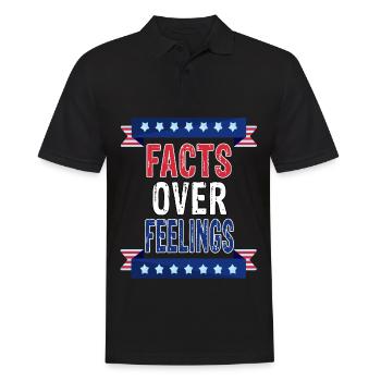 Les faits l’emportent sur les sentiments - Élections américaines 2024 Élections américaines - Polo Homme - noir - Devant - Kai (181cm)