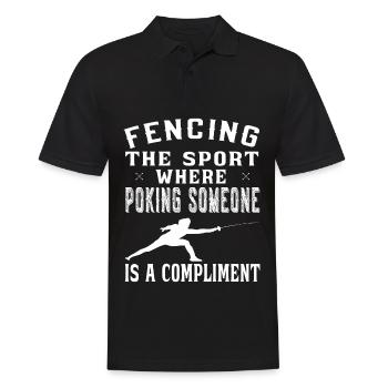 The sport where poking people is a compliment - Men's Polo Shirt - black - Front - Kai (181cm)