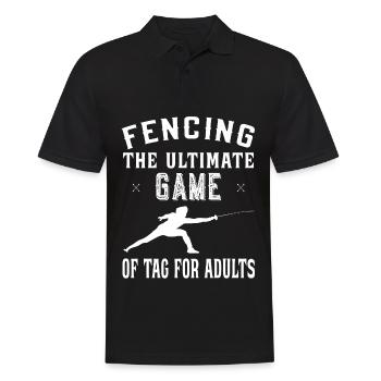 The ultimate game of tag for adults fencers - Men's Polo Shirt - black - Front - Kai (181cm)