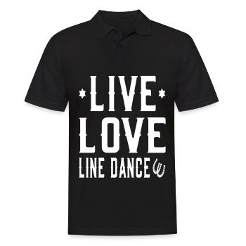 Danse en ligne d’amour en direct - Cowboy Western - Polo Homme - noir - Devant - Kai (181cm)