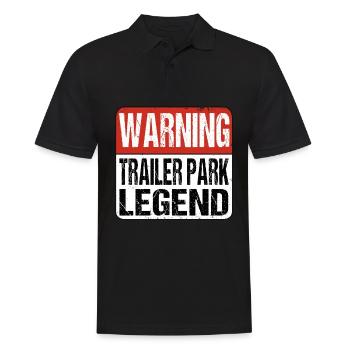 Warning Trailer Park Legend - Männer Poloshirt - Schwarz - Vorne - Kai (181cm)