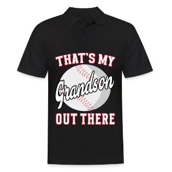 Thats my Grandson out there Baseball - Männer Poloshirt - Schwarz - Vorne - Kai (181cm)