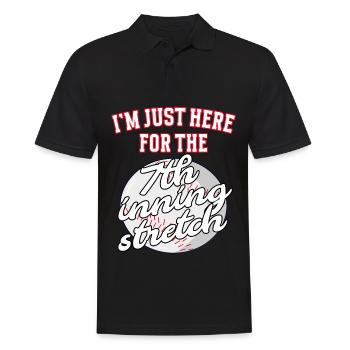 Im just here for the 7th inning stretch baseball - Men's Polo Shirt - black - Front - Kai (181cm)