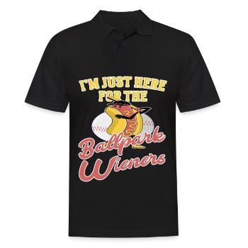 Im just here for the Ballpark wieners Baseball - Männer Poloshirt - Schwarz - Vorne - Kai (181cm)