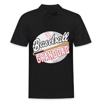 Baseball Opa Grandfather Baseball Grandpa - Männer Poloshirt - Schwarz - Vorne - Kai (181cm)