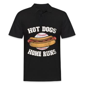 Hot Dogs and Home Runs Baseball Fan - Männer Poloshirt - Schwarz - Vorne - Kai (181cm)