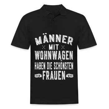 Men with caravans have the most beautiful women - Men's Polo Shirt - black - Front - Kai (181cm)