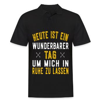 Um mich in Ruhe zu lassen Spruch Arbeit Schule - Männer Poloshirt - Schwarz - Vorne - Kai (181cm)