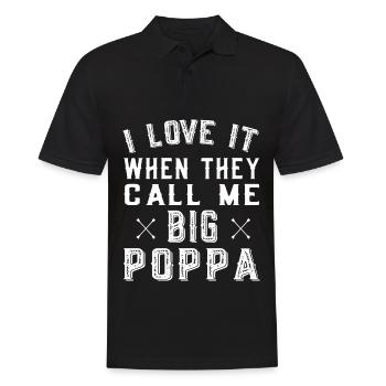 Vatertag - Call me Big Poppa - Männer Poloshirt - Schwarz - Vorne - Kai (181cm)