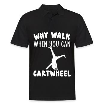 Pourquoi marcher quand on peut faire la roue - Polo Homme - noir - Devant - Kai (181cm)