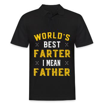 Meilleur Farter du monde, je veux dire - Anniversaire de la fête des pères - Polo Homme - noir - Devant - Kai (181cm)