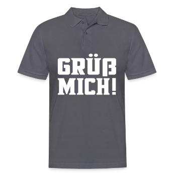 Bienvenue Allemagne - Grüß mich Grüß dich - Polo Homme - charbon - Devant - Nico (186cm)