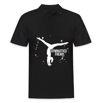 Women power sport handstand gymnastics gymnastics - Men's Polo Shirt - black - Front - Kai (181cm)