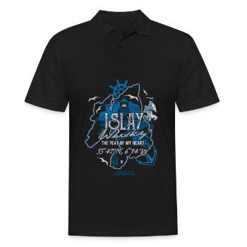 Islay Whisky Peat of my Heart - Männer Poloshirt - Schwarz - Vorne - Kai (181cm)