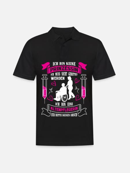 Altenpflegerin Altenpfleger Pfleger Pflegehelfer - Männer Poloshirt - Schwarz