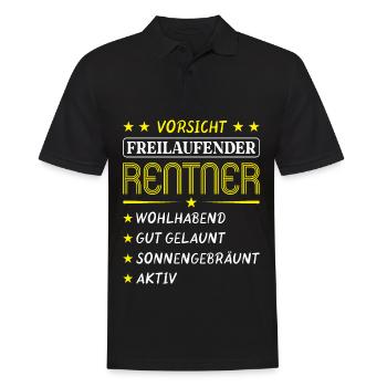 Ruhestand Rentner Geschenk Rente Lustig Pension - Männer Poloshirt - Schwarz - Vorne - Kai (181cm)