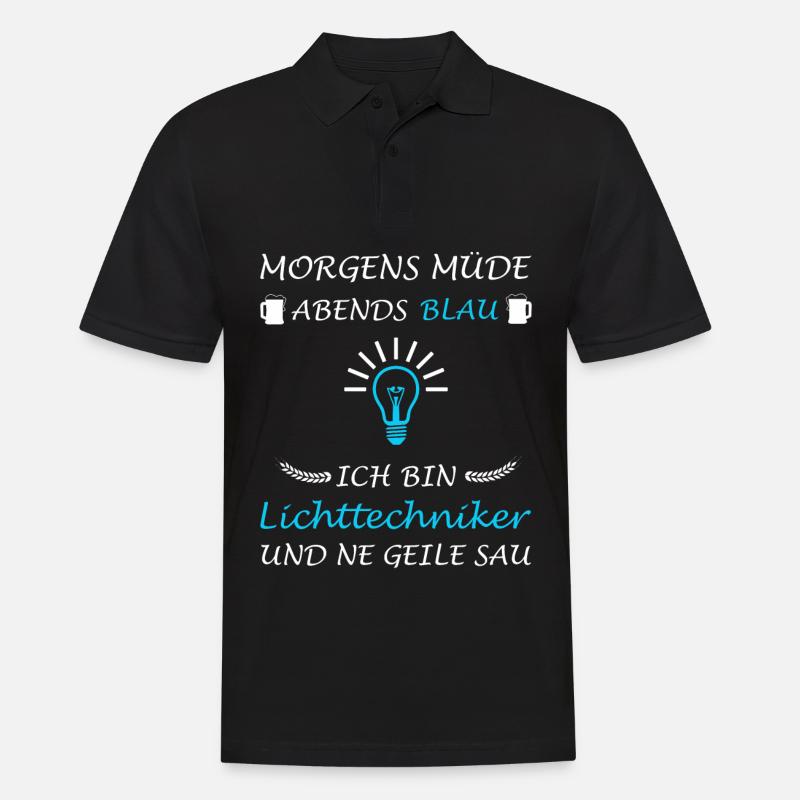 Lichttechniker Lichttechnik Spruch Lichtdesigner - Männer Poloshirt - Schwarz