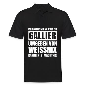 Ich komme mir vor wie ein Gallier - Männer Poloshirt - Schwarz - Vorne - Kai (181cm)