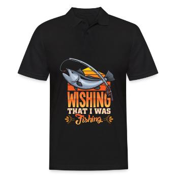 Angeln Angler Fische Fischer Sprüche Petri Heil - Männer Poloshirt - Schwarz - Vorne - Kai (181cm)