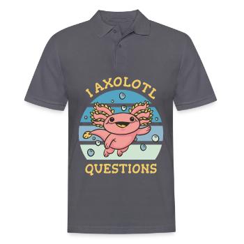 I aI axolotl questions - Männer Poloshirt - Anthrazit - Vorne - Nico (186cm)