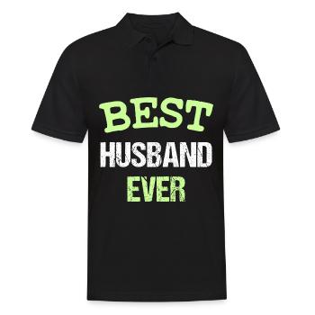 BEST HUSBAND EVER - Men's Polo Shirt - black - Front - Kai (181cm)