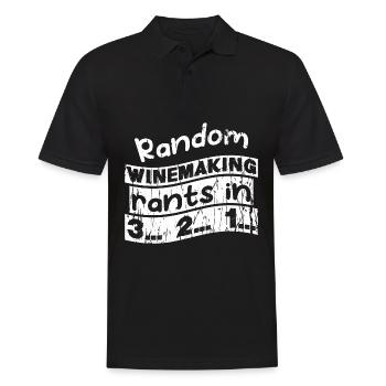 Random Winemaking rants in 3... 2... 1... - Männer Poloshirt - Schwarz - Vorne - Kai (181cm)