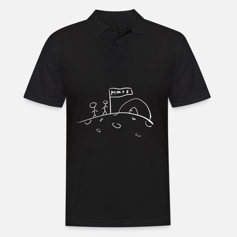 Mars Marslebeben - Männer Poloshirt - Schwarz