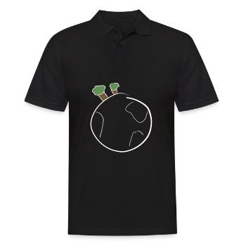 welt kugel - Männer Poloshirt - Schwarz - Vorne - Kai (181cm)