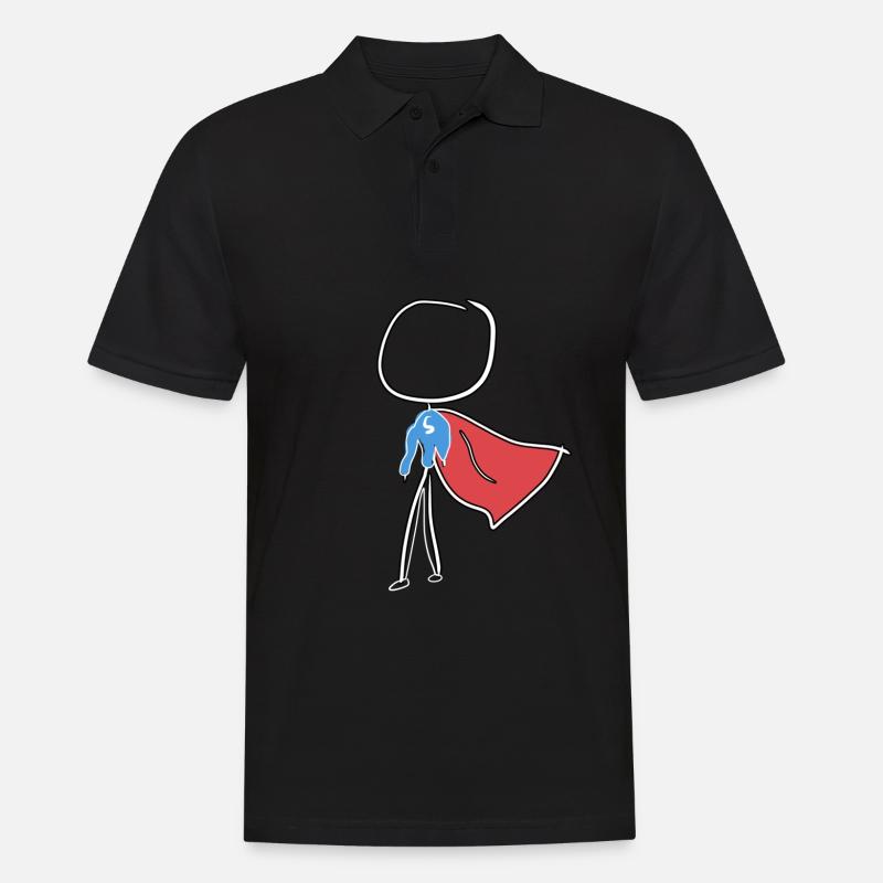 held helfen - Männer Poloshirt - Schwarz
