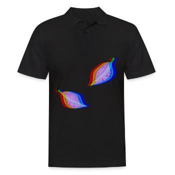 effet feuille 3D - Polo Homme - noir - Devant - Kai (181cm)