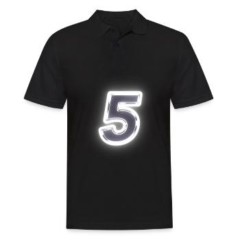 5 Nombre nombre lumineux brillant - Polo Homme - noir - Devant - Kai (181cm)