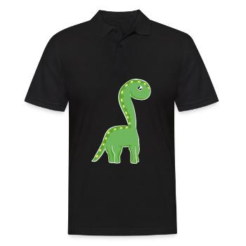 grüner dinosaurier symbol tier - Männer Poloshirt - Schwarz - Vorne - Kai (181cm)