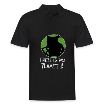 protection du climat changement climatique planète terre b - Polo Homme - noir - Devant - Kai (181cm)