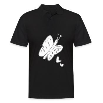 symbole d’insecte animal cœur de papillon - Polo Homme - noir - Devant - Kai (181cm)