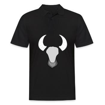 animal ram bull horns symbol - Men's Polo Shirt - black - Front - Kai (181cm)