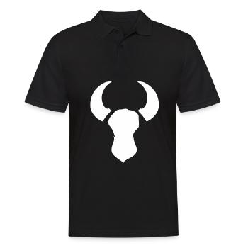 animal ram bull horns symbol - Men's Polo Shirt - black - Front - Kai (181cm)