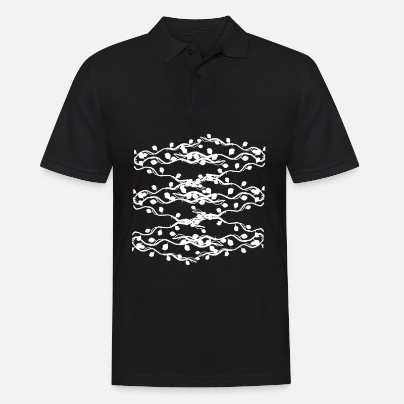 Pattern Abstract Sheets Symbol - Men's Polo Shirt - black
