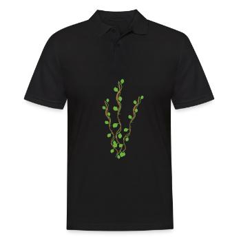 Symbole de la plante Nature Branches Feuilles - Polo Homme - noir - Devant - Kai (181cm)
