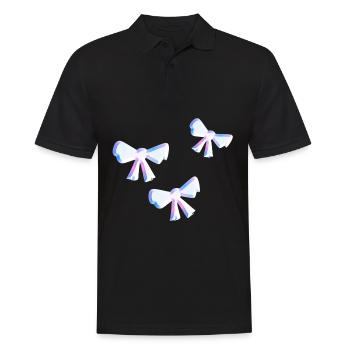 symbole de boucle motif de mouche scintille trois - Polo Homme - noir - Devant - Kai (181cm)