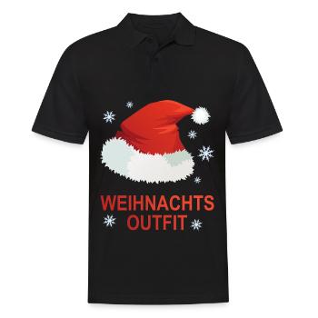 Weihnachts Outfit - Männer Poloshirt - Schwarz - Vorne - Kai (181cm)
