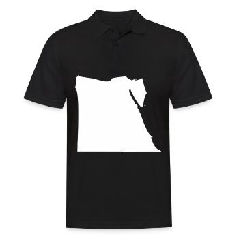 Egypt map flag - Men's Polo Shirt - black - Front - Kai (181cm)