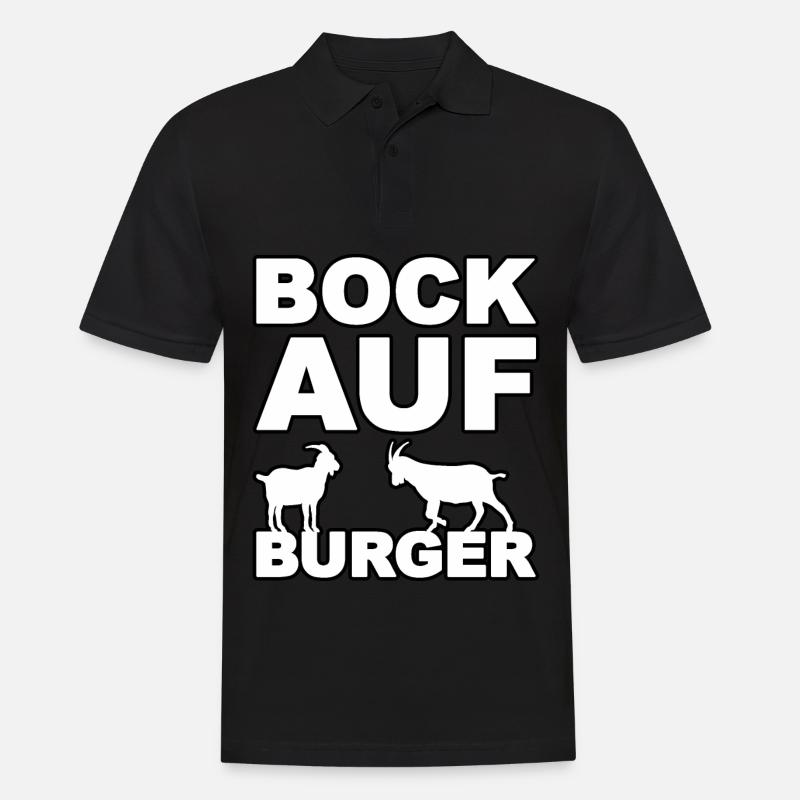 Bock auf Burger - Männer Poloshirt - Schwarz
